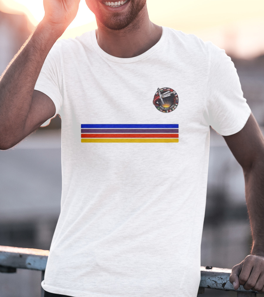 Ryan Gosling Project Hail Mary Mission Patch Rainbow Stripes T-Shirt