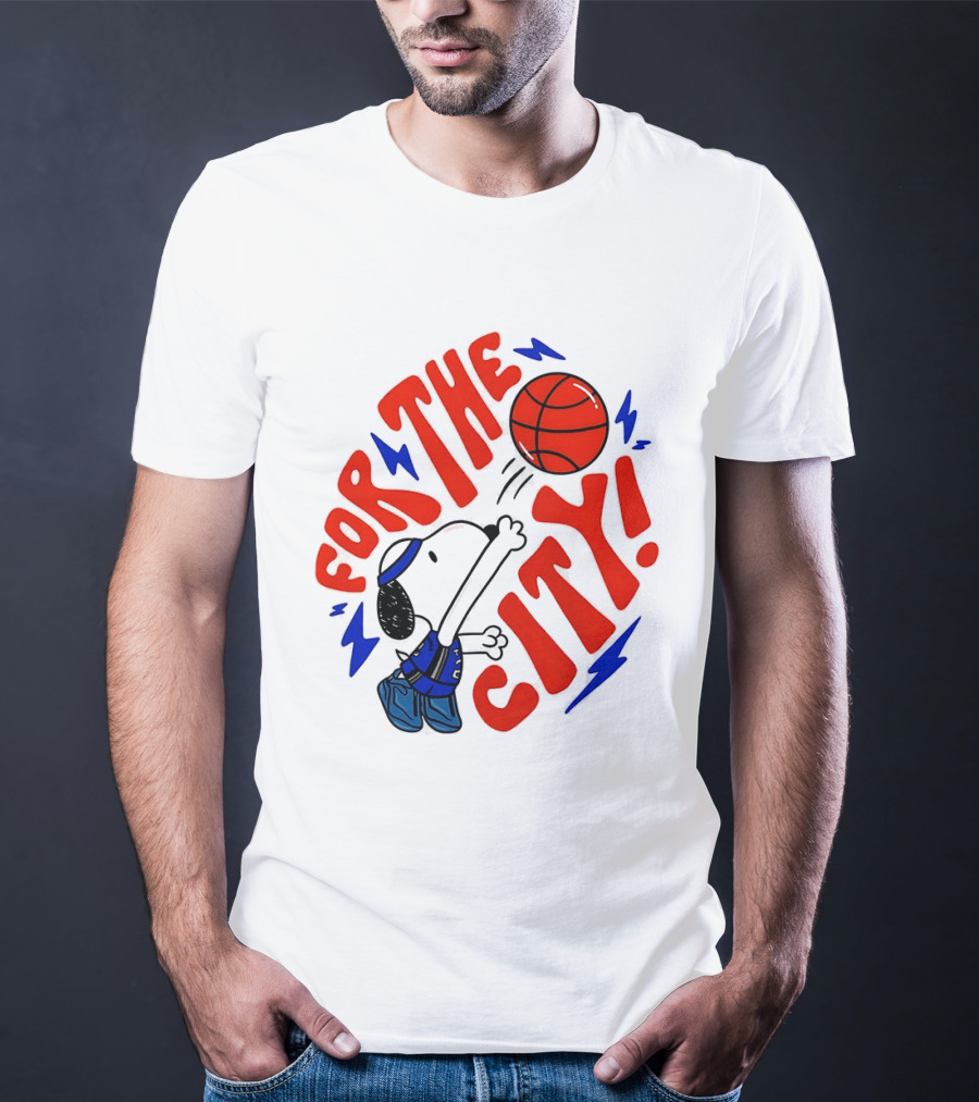 Snoopy For The City Oklahoma City Thunder NBA Basketball T-Shirt