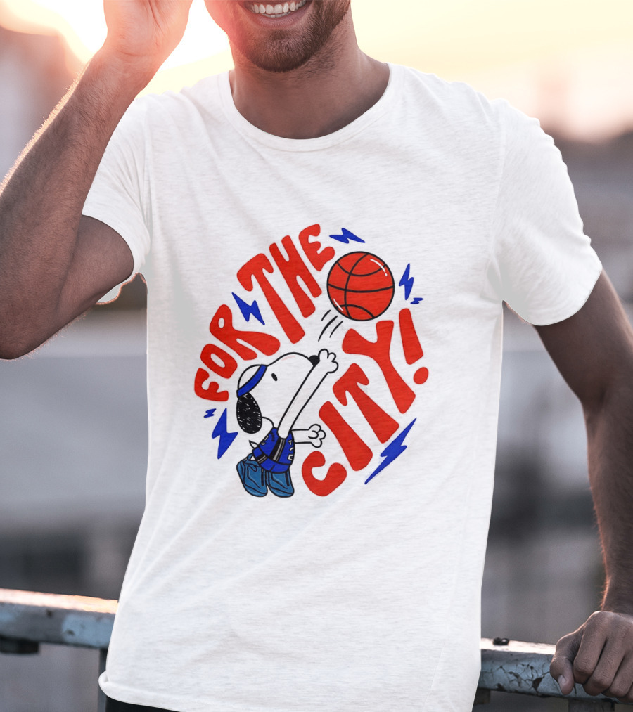 Snoopy For The City Oklahoma City Thunder NBA Basketball T-Shirt