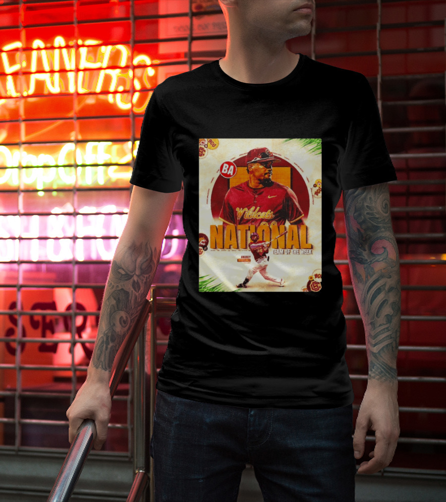 Andrey Martinez Wildcats National Team Of The Week Bethune Cookman T-Shirt