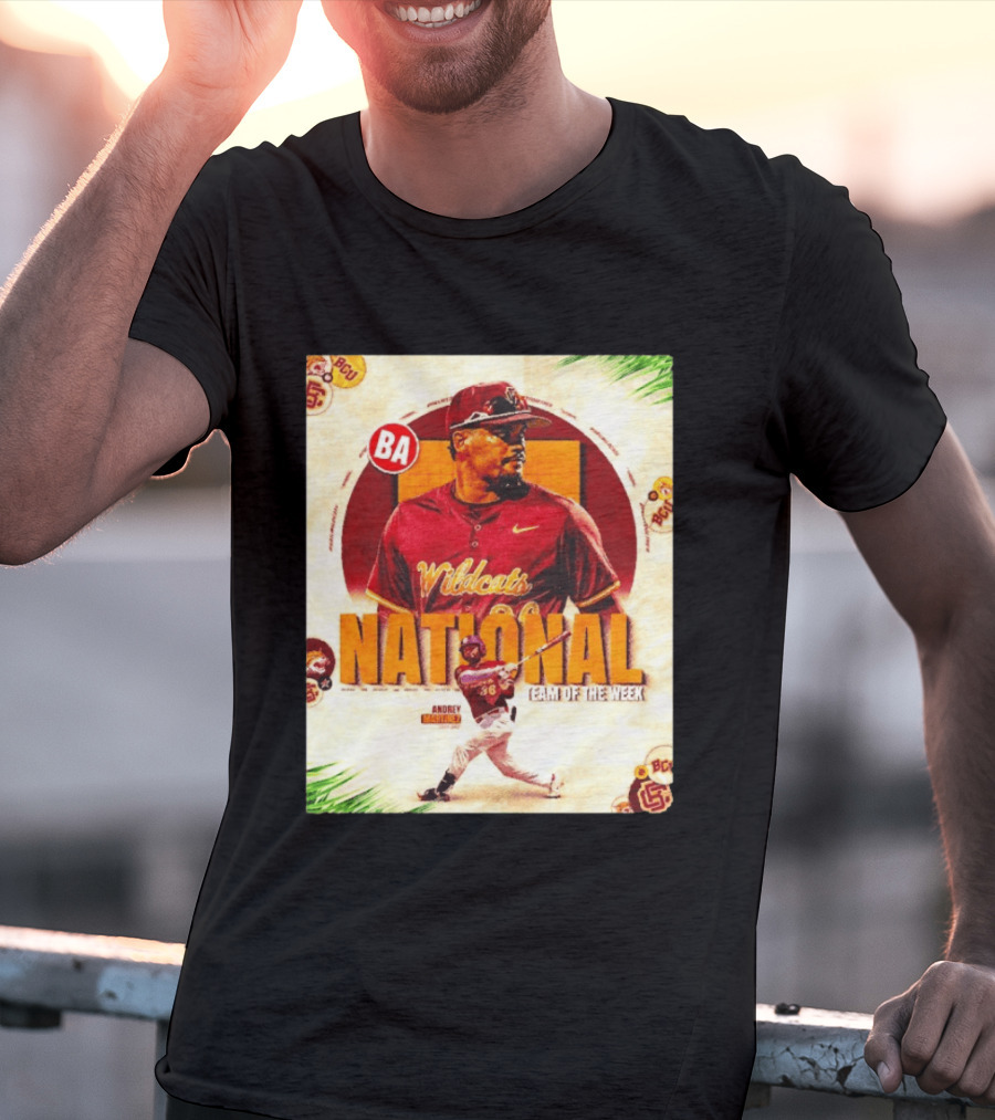 Andrey Martinez Wildcats National Team Of The Week Bethune Cookman T-Shirt