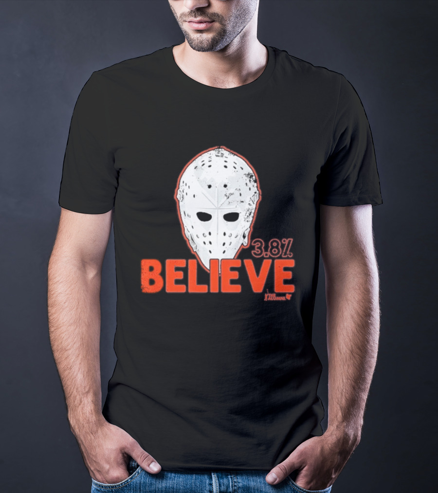 Bernie Parent Believe 33 Mask Philadelphia Hockey Legend T-Shirt