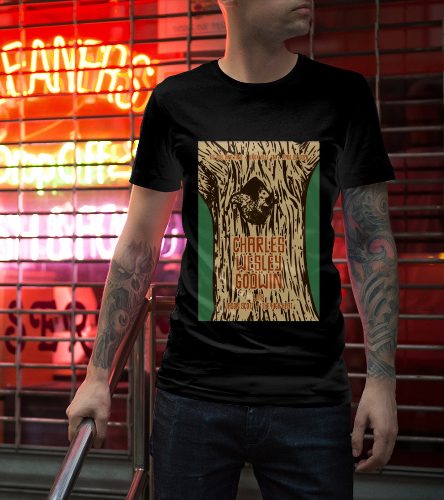 Charles Wesley Godwin Knoxville April 22 2026 With Jason Scott And The High Heat T-Shirt