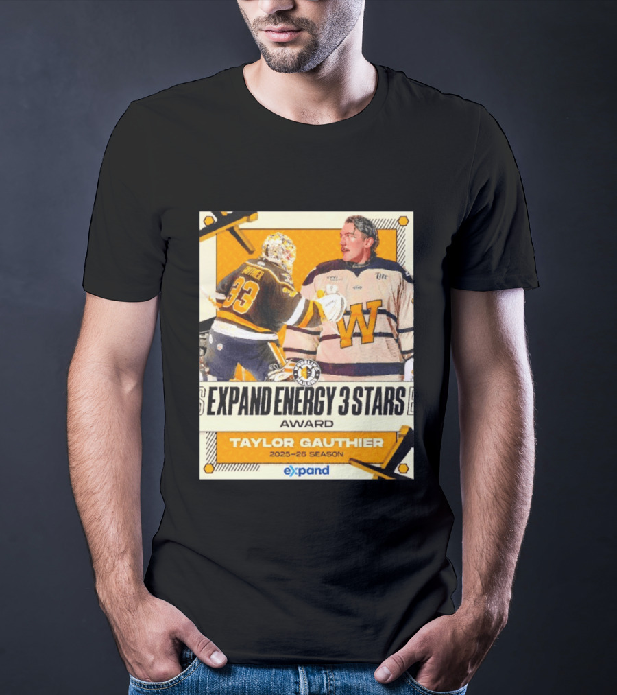 Pittsburgh Penguins Expand Energy 3 Stars Award Taylor Gauthier 2025 26 Season T-Shirt