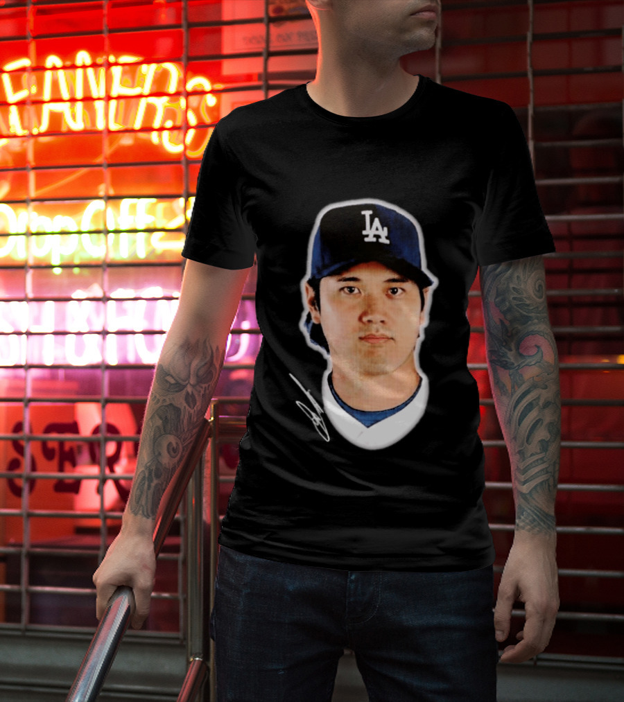 Los Angeles Dodgers Shohei Ohtani Headliner Authentic Baseball Fan Gear T-Shirt