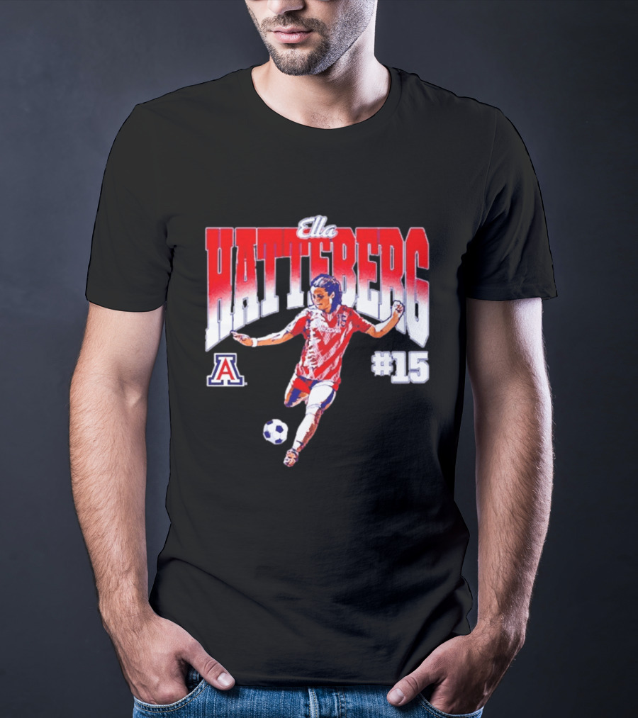 Ella Hatteberg Arizona Wildcats Soccer Player #15 T-Shirt