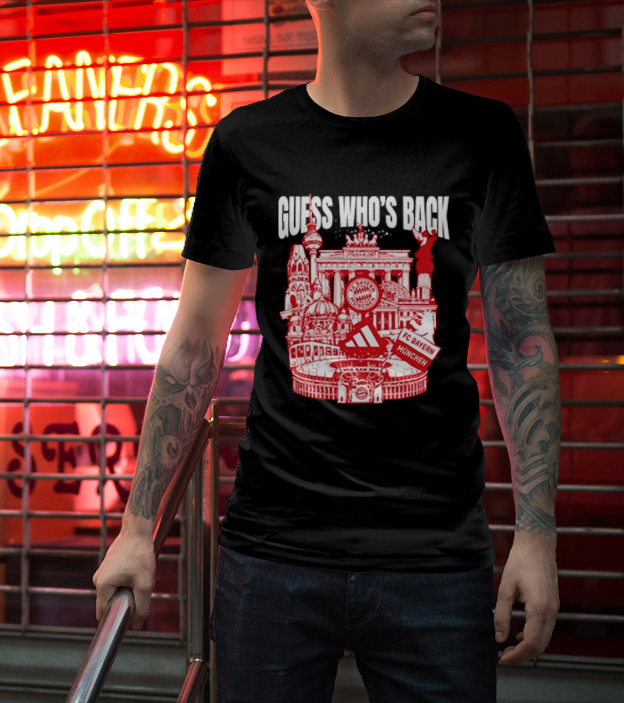 Guess Who's Back FC Bayern Munchen Iconic City Landmarks Red T-Shirt
