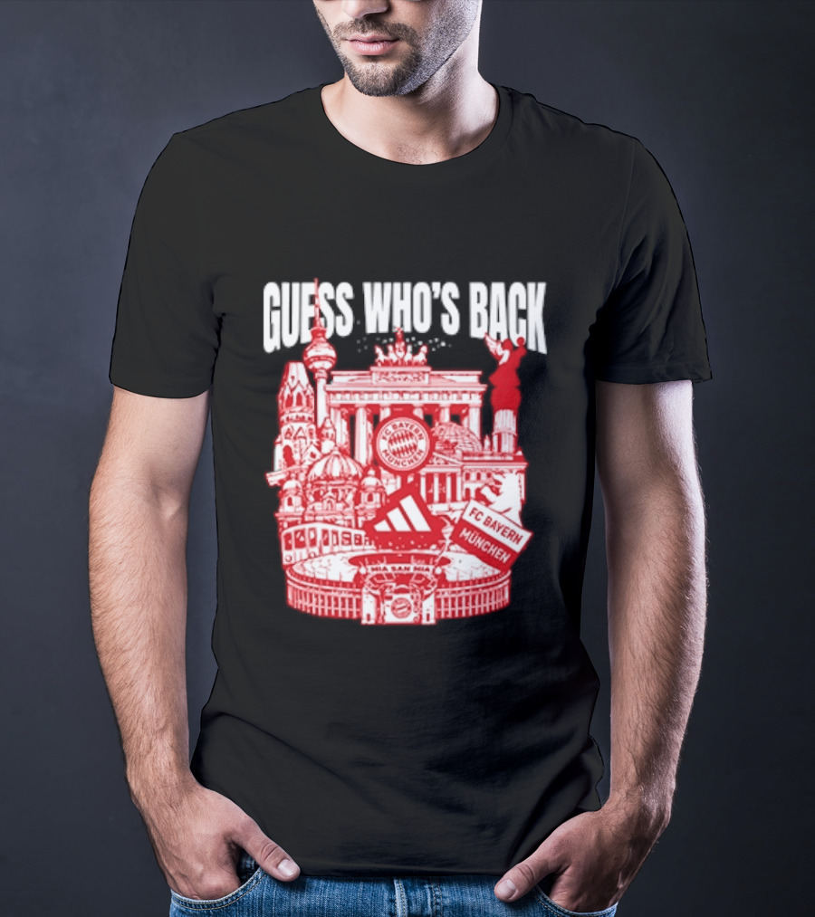 Guess Who's Back FC Bayern Munchen Iconic City Landmarks Red T-Shirt