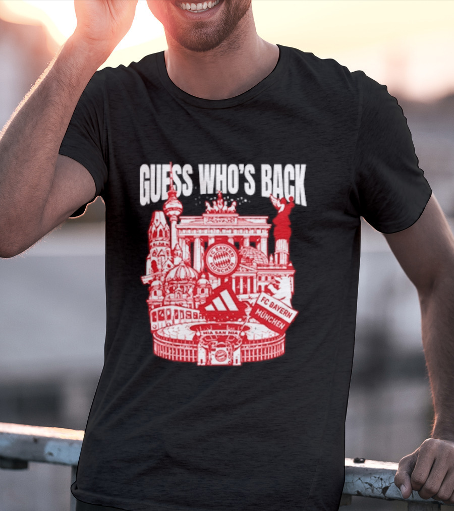 Guess Who's Back FC Bayern Munchen Iconic City Landmarks Red T-Shirt