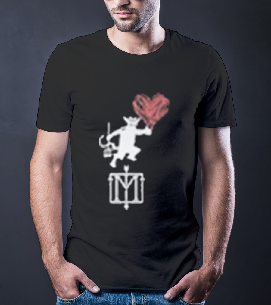 The Menzingers Heart Flame Devil Holding Heart T-Shirt