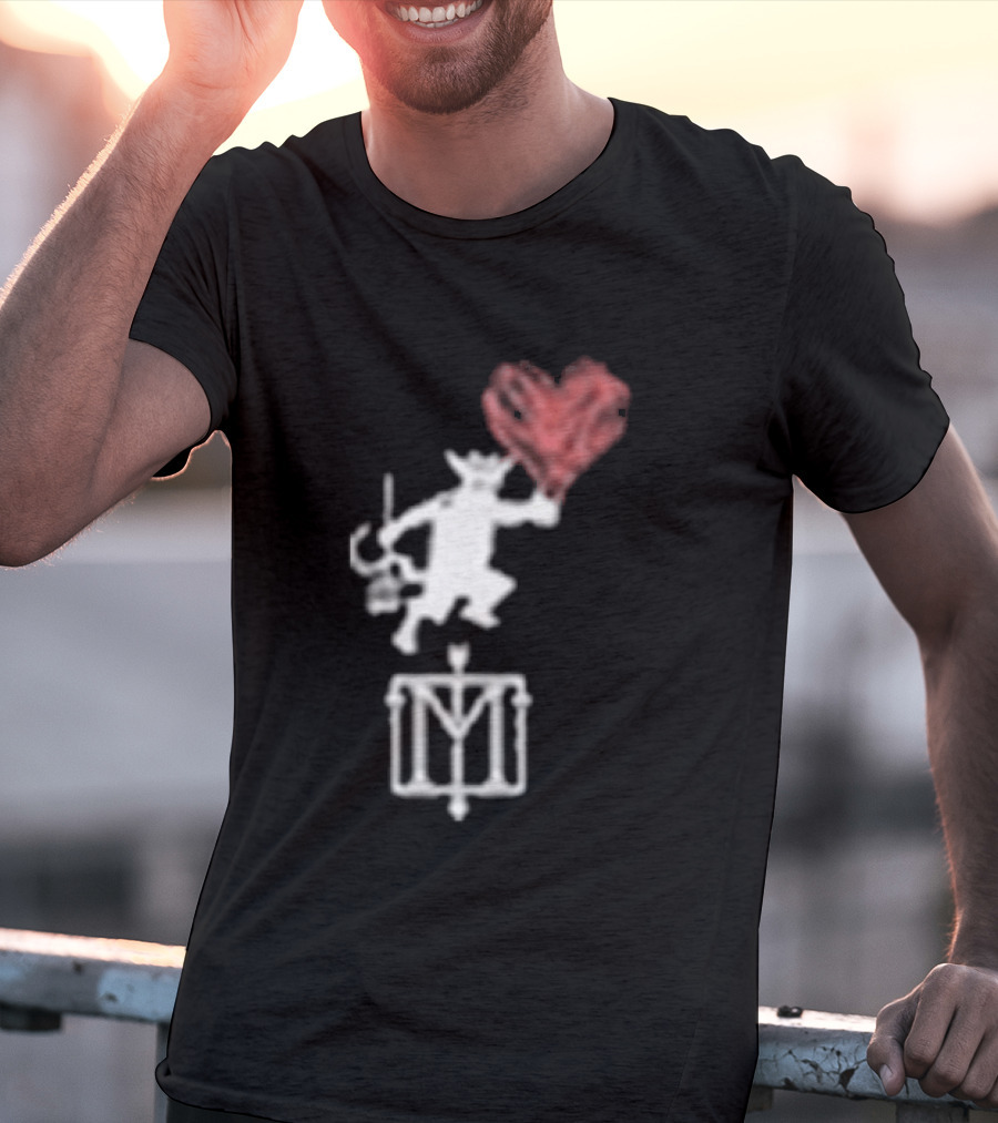 The Menzingers Heart Flame Devil Holding Heart T-Shirt