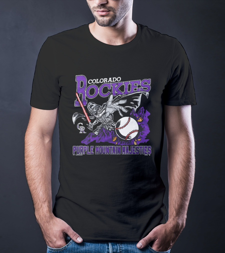 Colorado Rockies Purple Mountain Majesties Star Wars Baseball T-Shirt