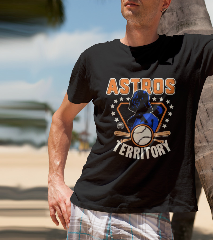 Youth Houston Astros Territory Star Wars Collaboration With Baseball And Darth Vader T-Shirt