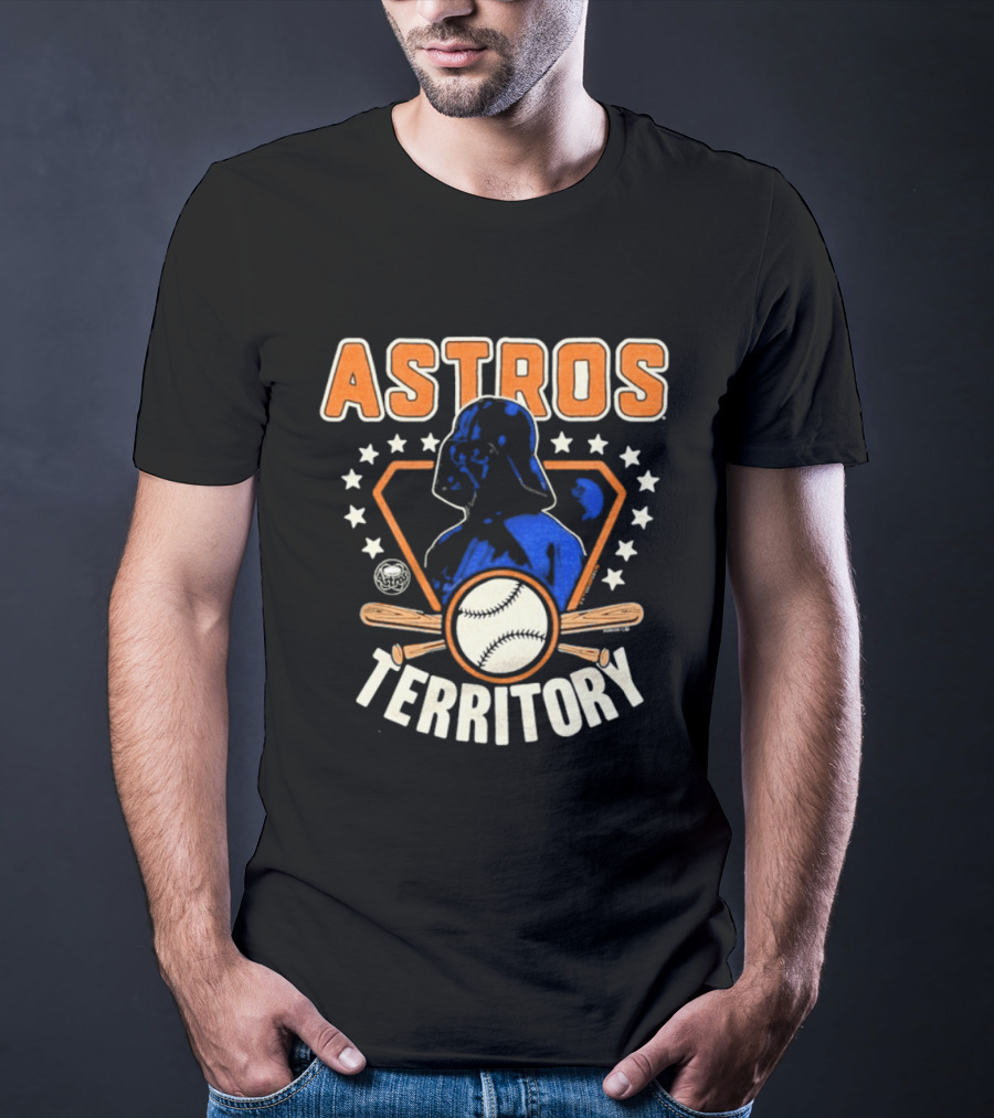 Youth Houston Astros Territory Star Wars Collaboration With Baseball And Darth Vader T-Shirt