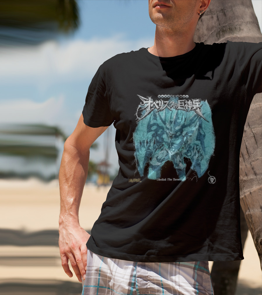 Yu Gi Oh Obelisk The Tormentor Blue Japanese Kanji T-Shirt
