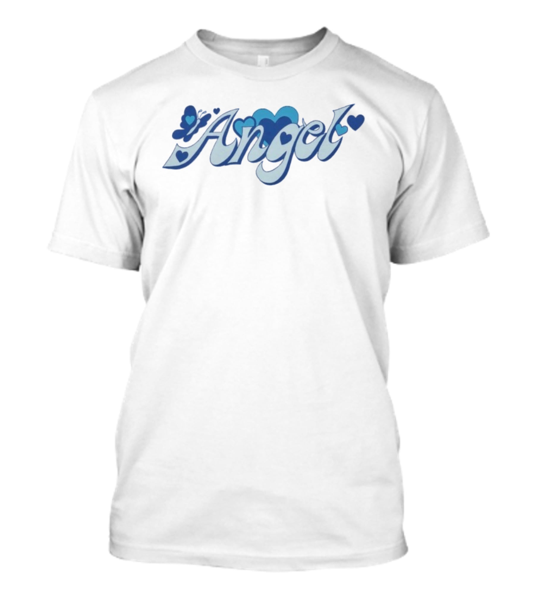 Angel Butterfly Heart Blue Hearts Big Bud Press T-Shirt