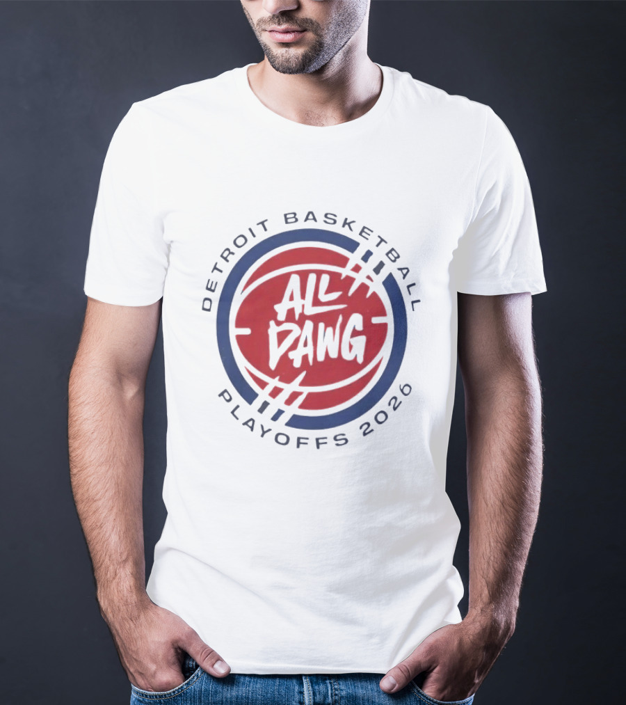 Detroit Basketball All Dawg Playoffs 2026 T-Shirt