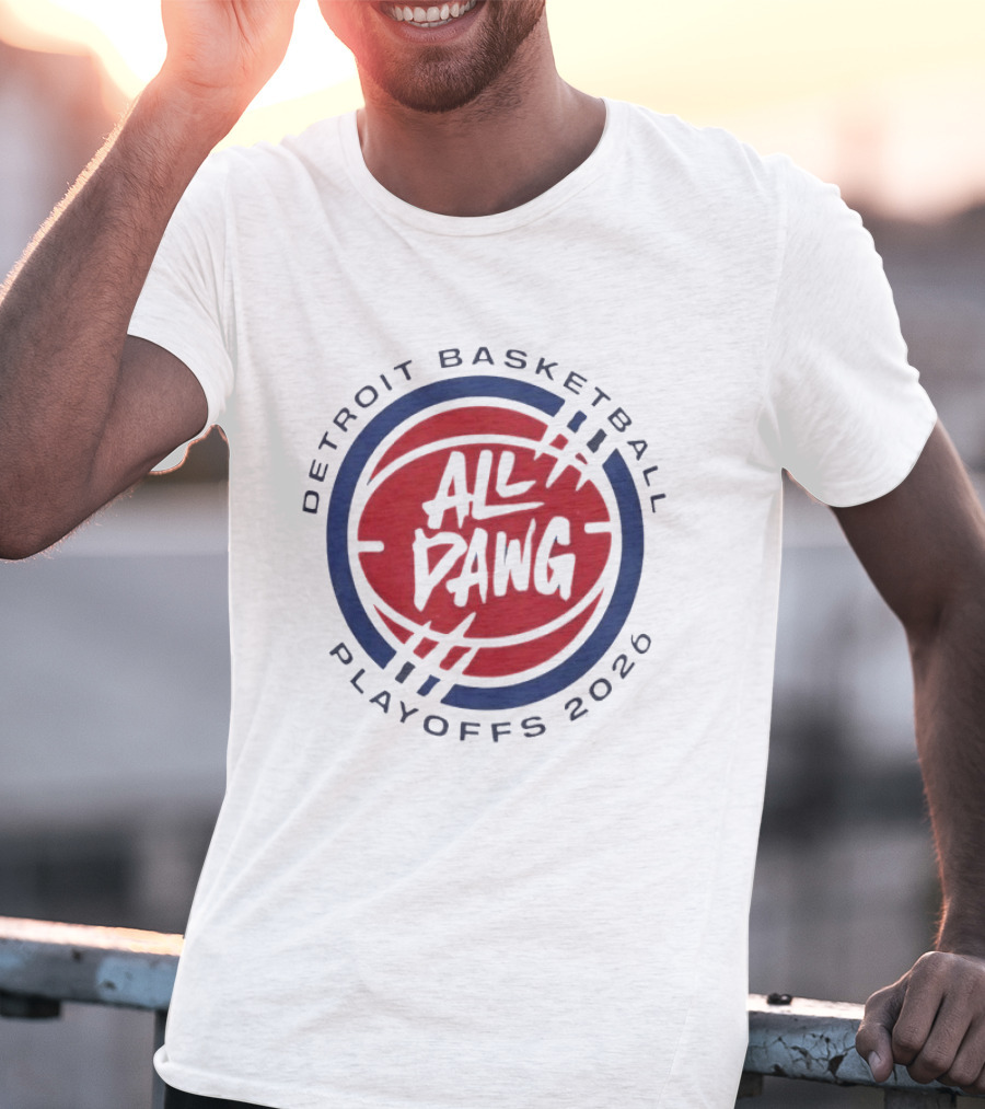 Detroit Basketball All Dawg Playoffs 2026 T-Shirt