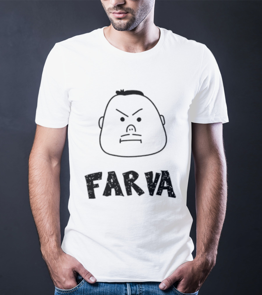 Farva Cartoon Big Head Bachelor Party Drawing T-Shirt