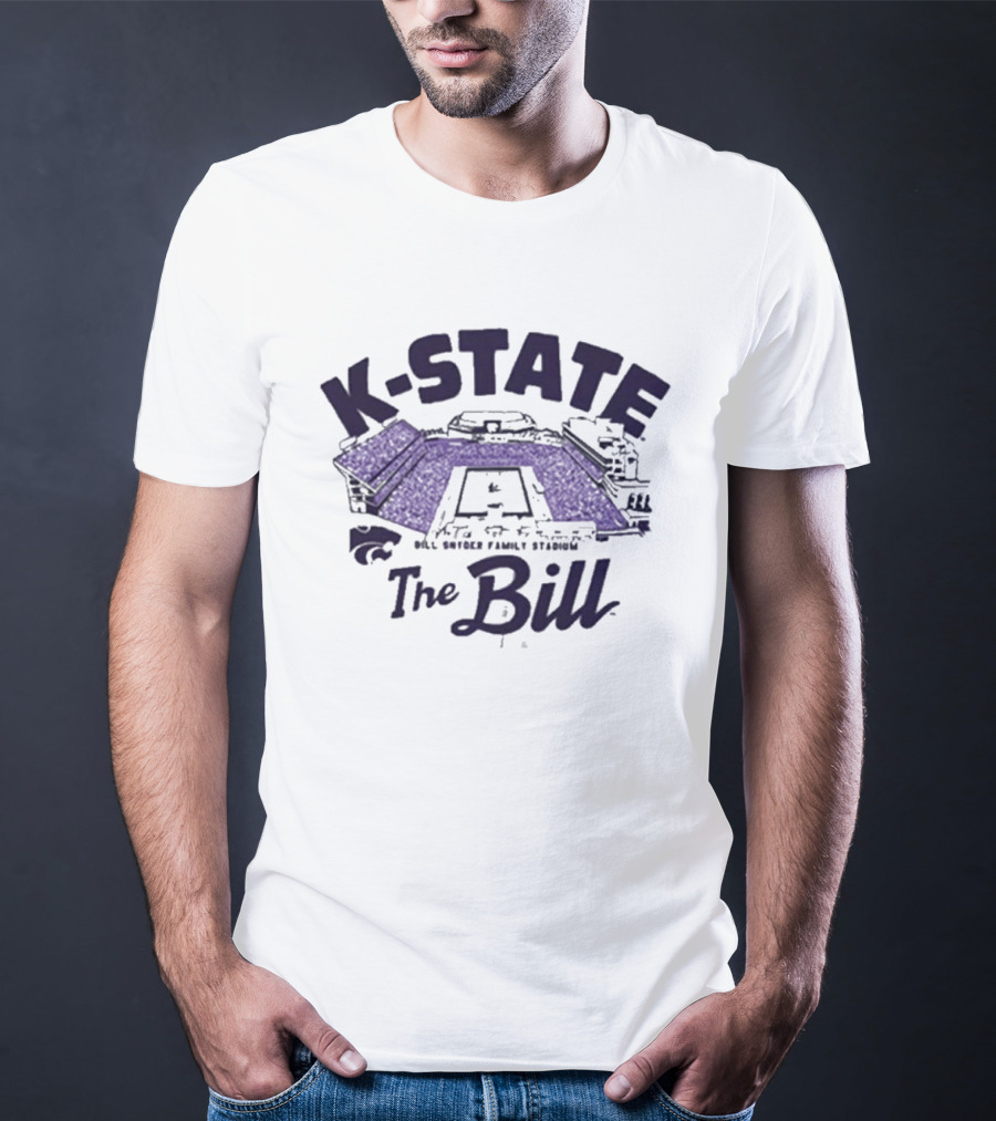 K State Wildcats Bill Snyder Family Stadium Rally The Bill Purple Stadium T-Shirt