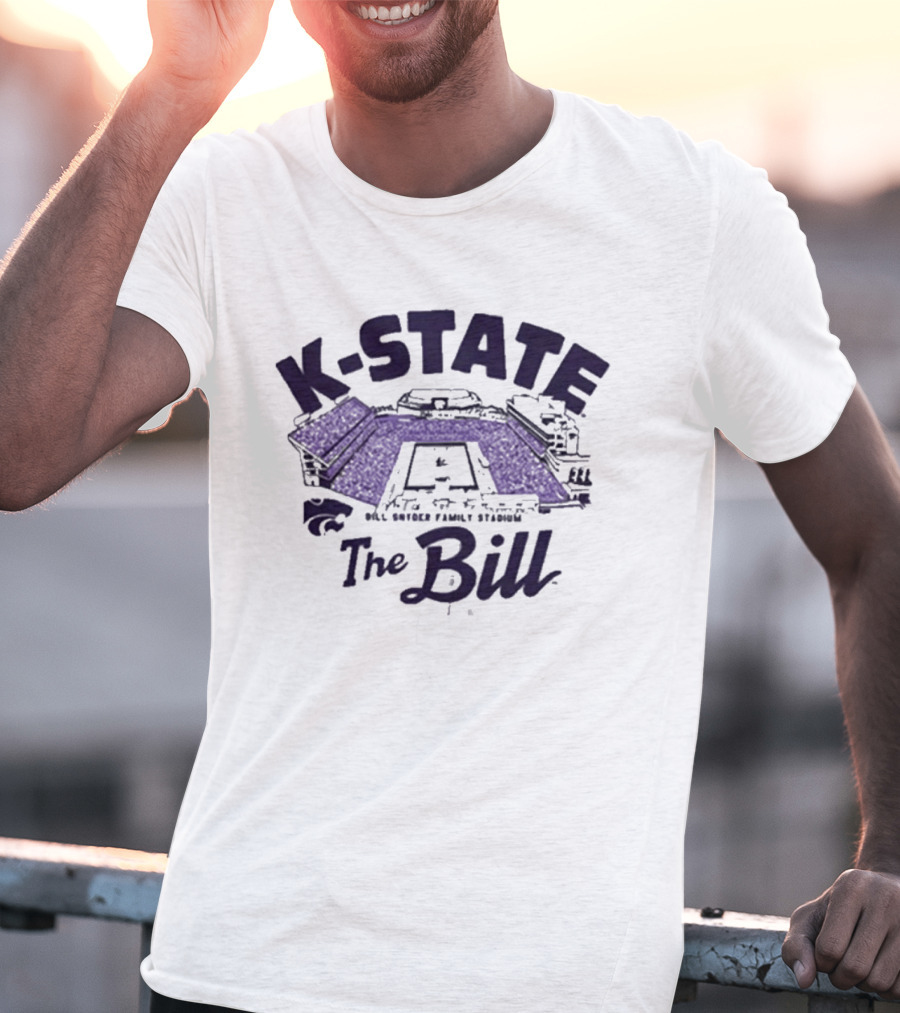 K State Wildcats Bill Snyder Family Stadium Rally The Bill Purple Stadium T-Shirt