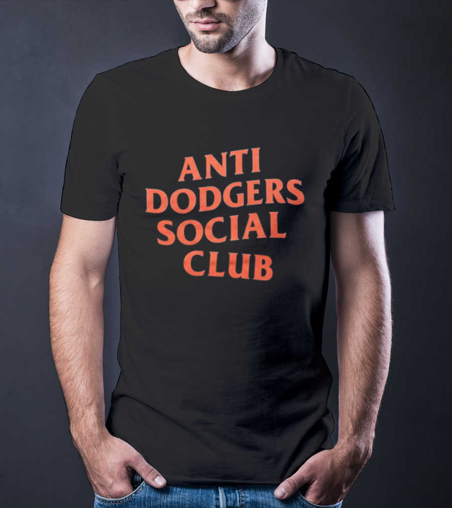Anti Dodgers Social Club Trendy Baseball Rivalry T-Shirt