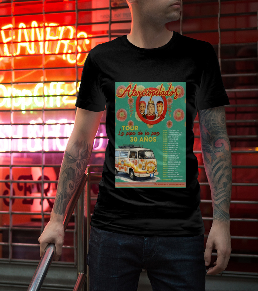 Aterciopelados Tour La Pipa De La Paz 30 Años 2026 Concert Dates And Locations T-Shirt