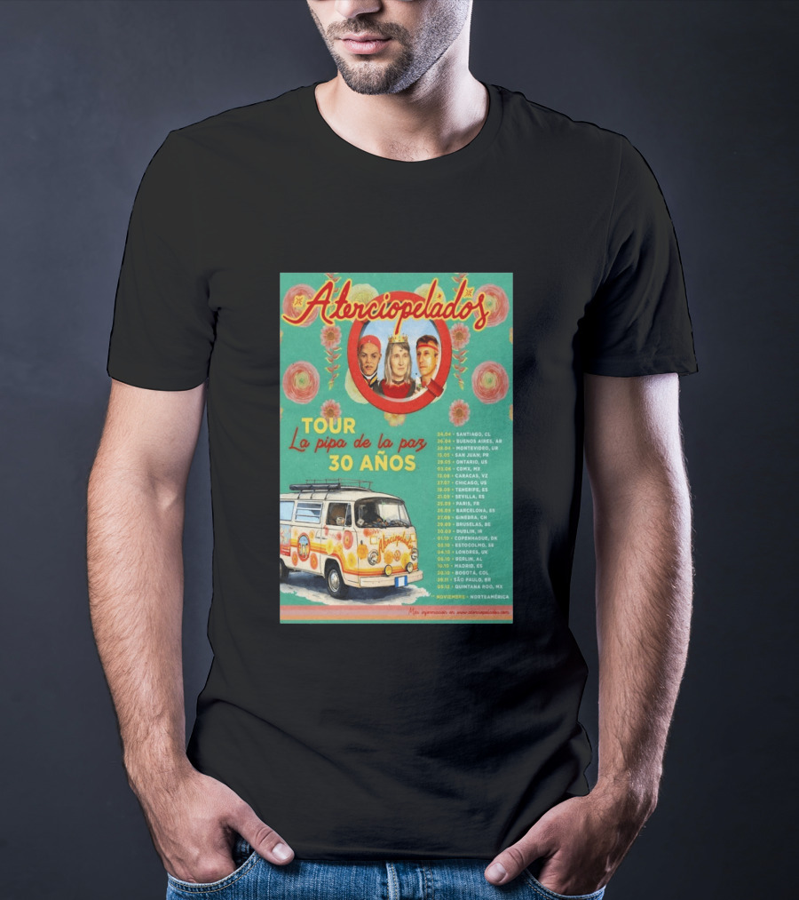 Aterciopelados Tour La Pipa De La Paz 30 Años 2026 Concert Dates And Locations T-Shirt