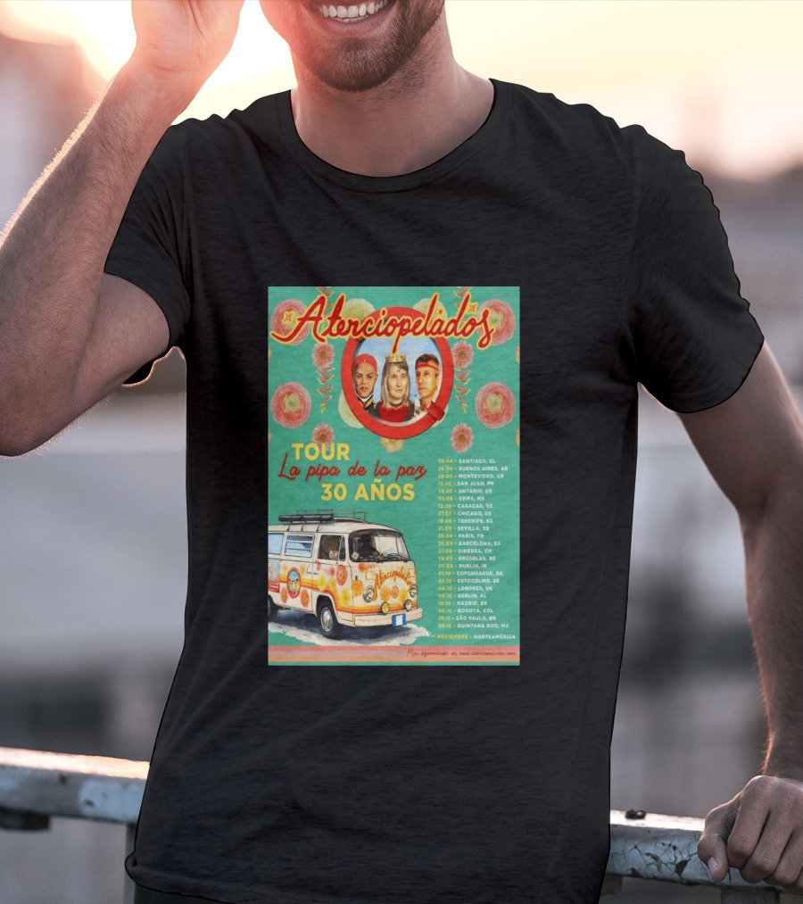 Aterciopelados Tour La Pipa De La Paz 30 Años 2026 Concert Dates And Locations T-Shirt