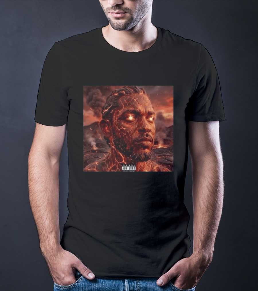 Kendrick Lamar Fireman Album 2026 Lava Eruption Cover T-Shirt