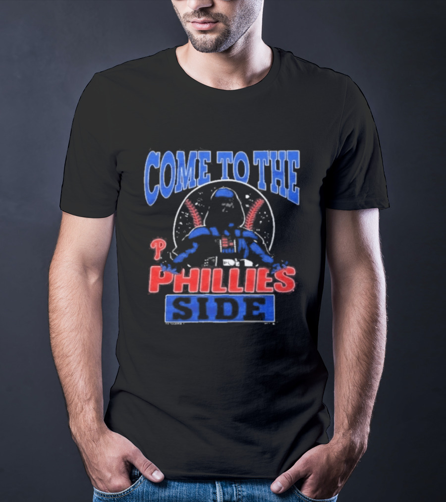 Philadelphia Phillies Come To The Dark Side Star Wars Mashup T-Shirt