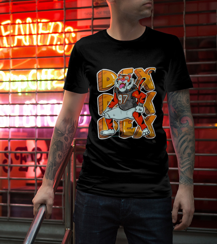 Dexter Lawrence II 97 DEX Cincinnati Bengals Tiger T-Shirt