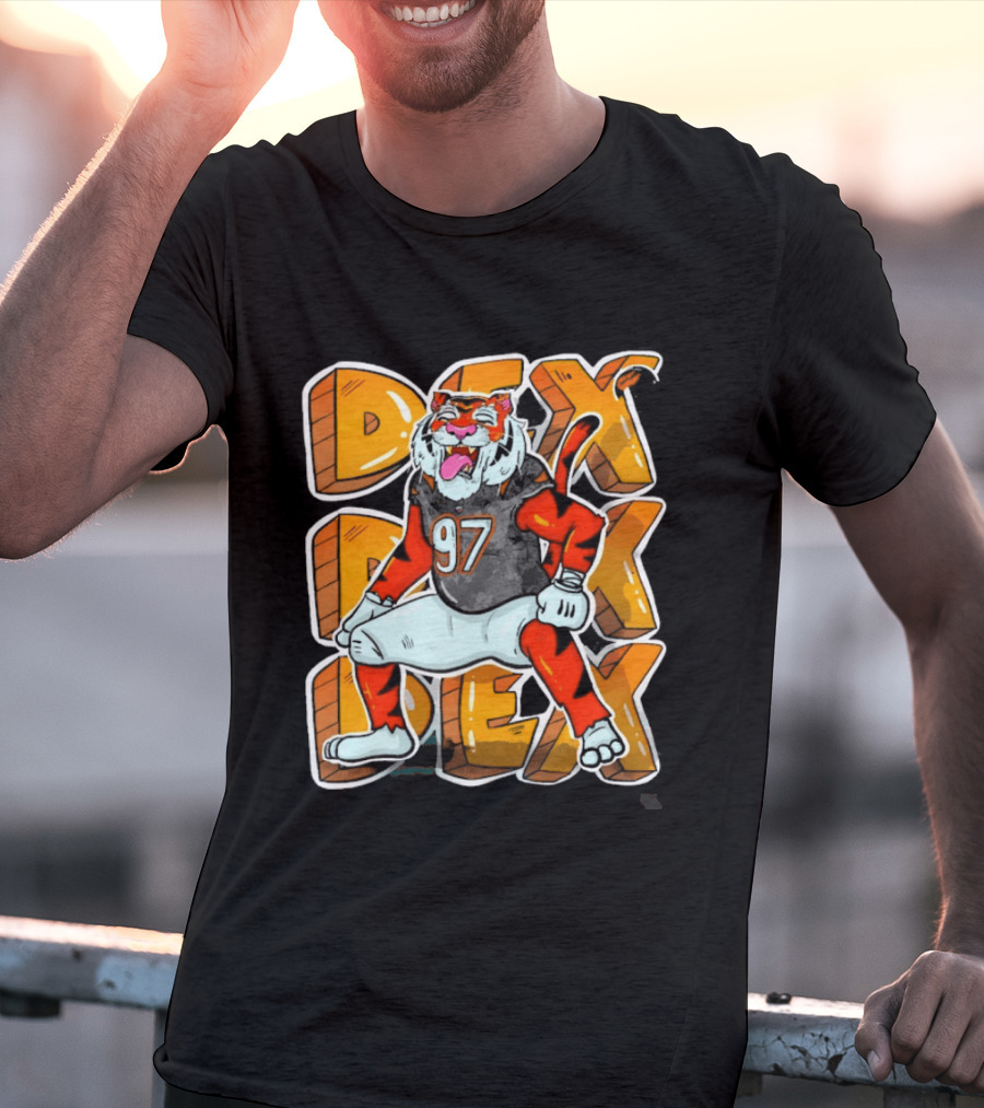 Dexter Lawrence II 97 DEX Cincinnati Bengals Tiger T-Shirt