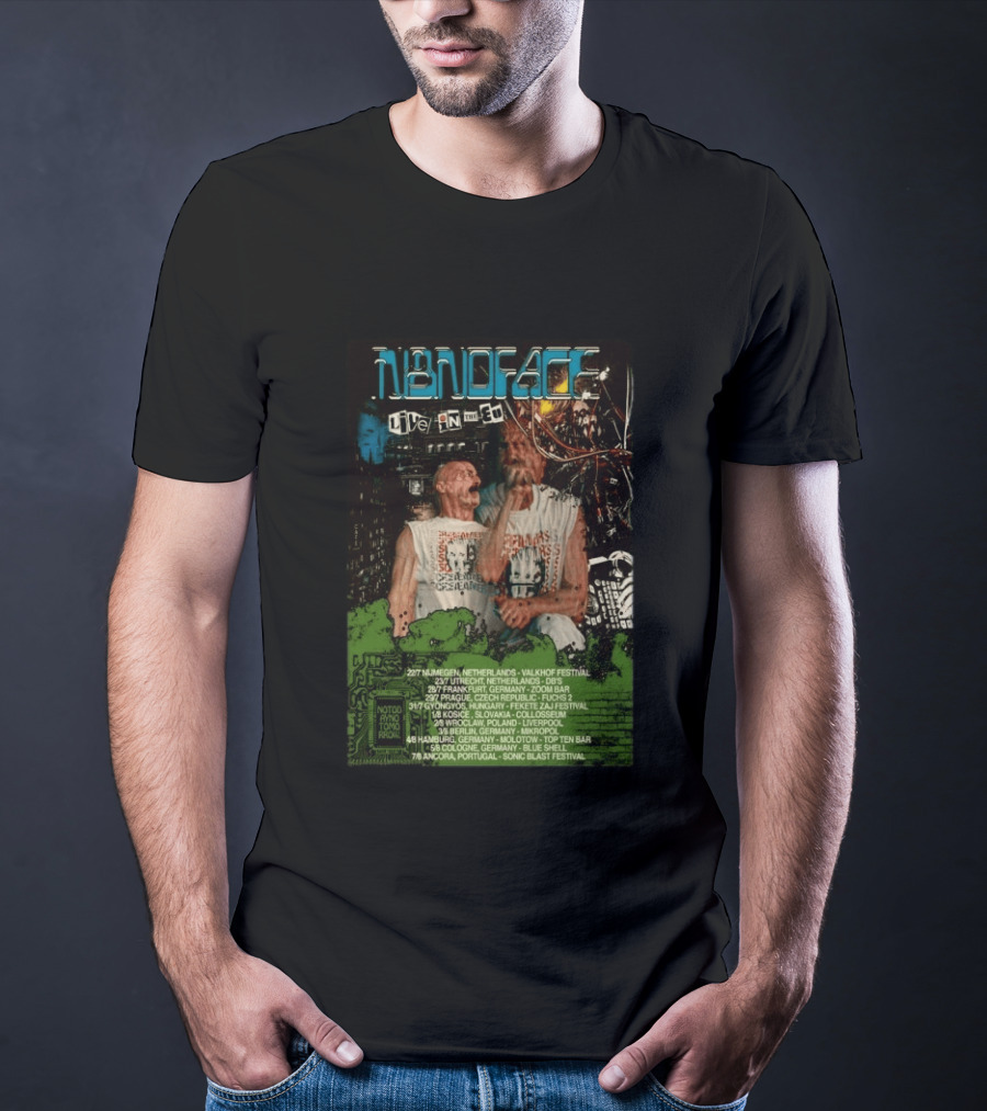 N8NOFACE Live In The EU Tour 2026 Valkhof Utrecht 2000 Leipzig Fekete Zaj Fusaichi Prague Liverpool Slovakia Portugal T-Shirt