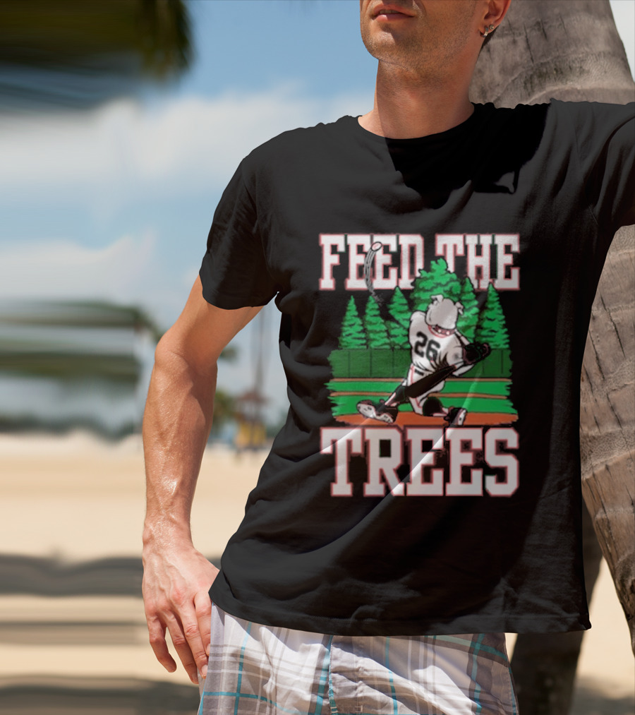 Feed The Trees Baseball Batter Forest Swing 28 T-Shirt