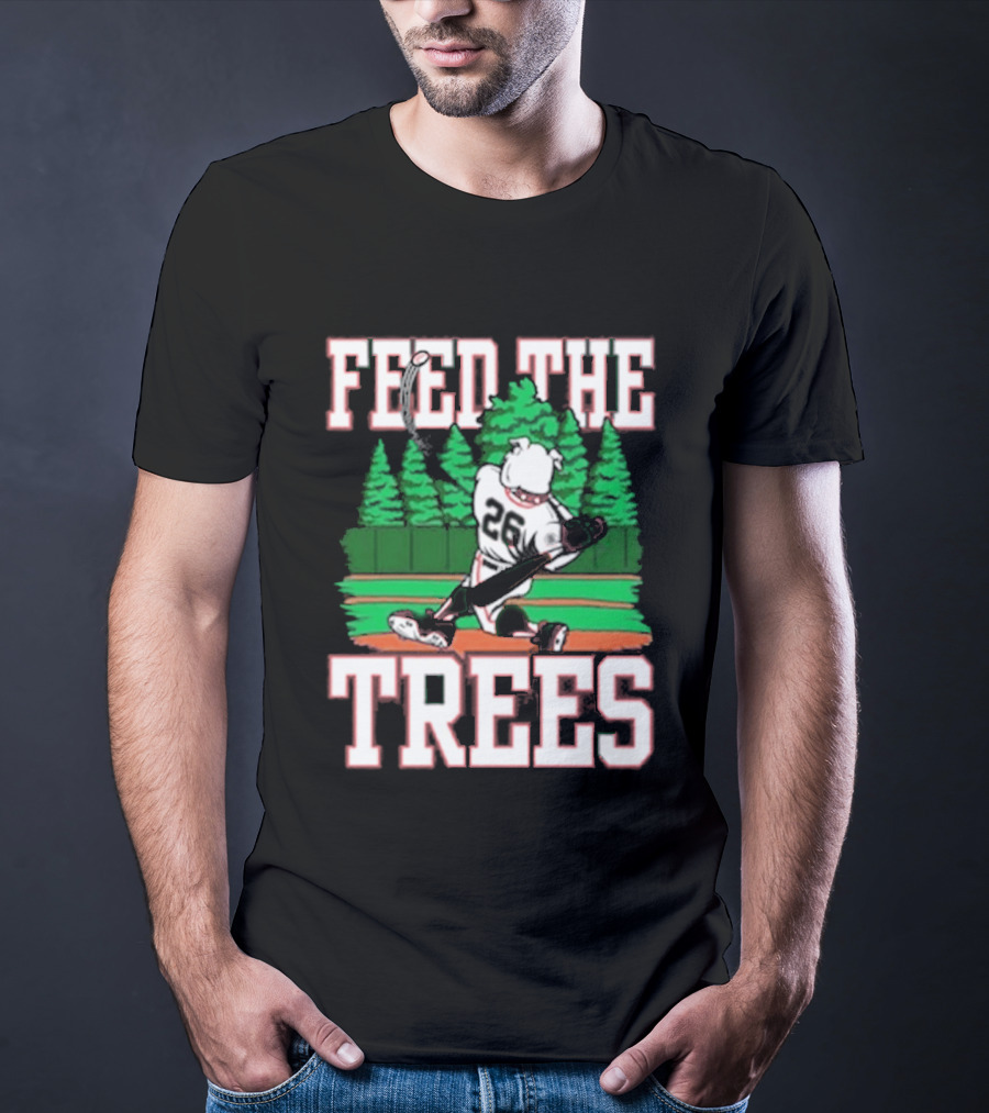 Feed The Trees Baseball Batter Forest Swing 28 T-Shirt