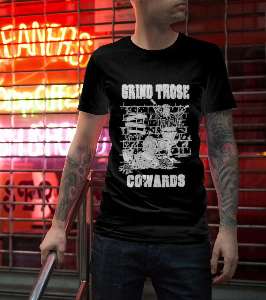 Piled Flesh Grind Those Cowards Chainsaw T-Shirt