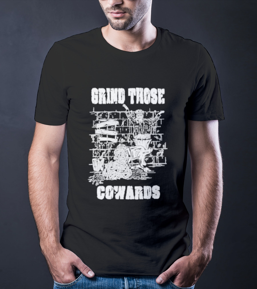Piled Flesh Grind Those Cowards Chainsaw T-Shirt