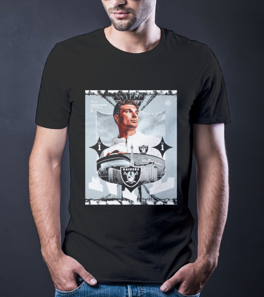 Fernando Mendoza Raiders Allegiant Stadium RD 1 PK 1 T-Shirt