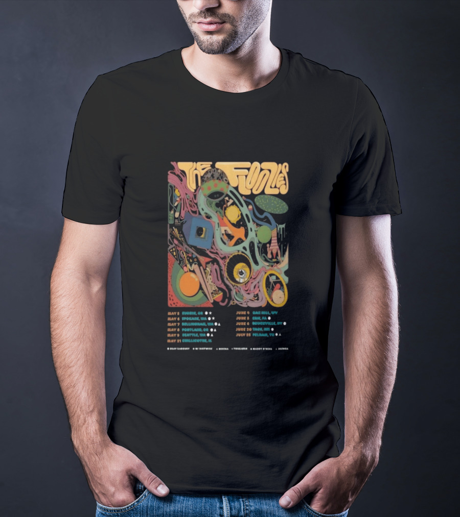 The Floozies Summer 2026 Tour Eugene Spokane Bend Portland Seattle Charlottesville Dates T-Shirt