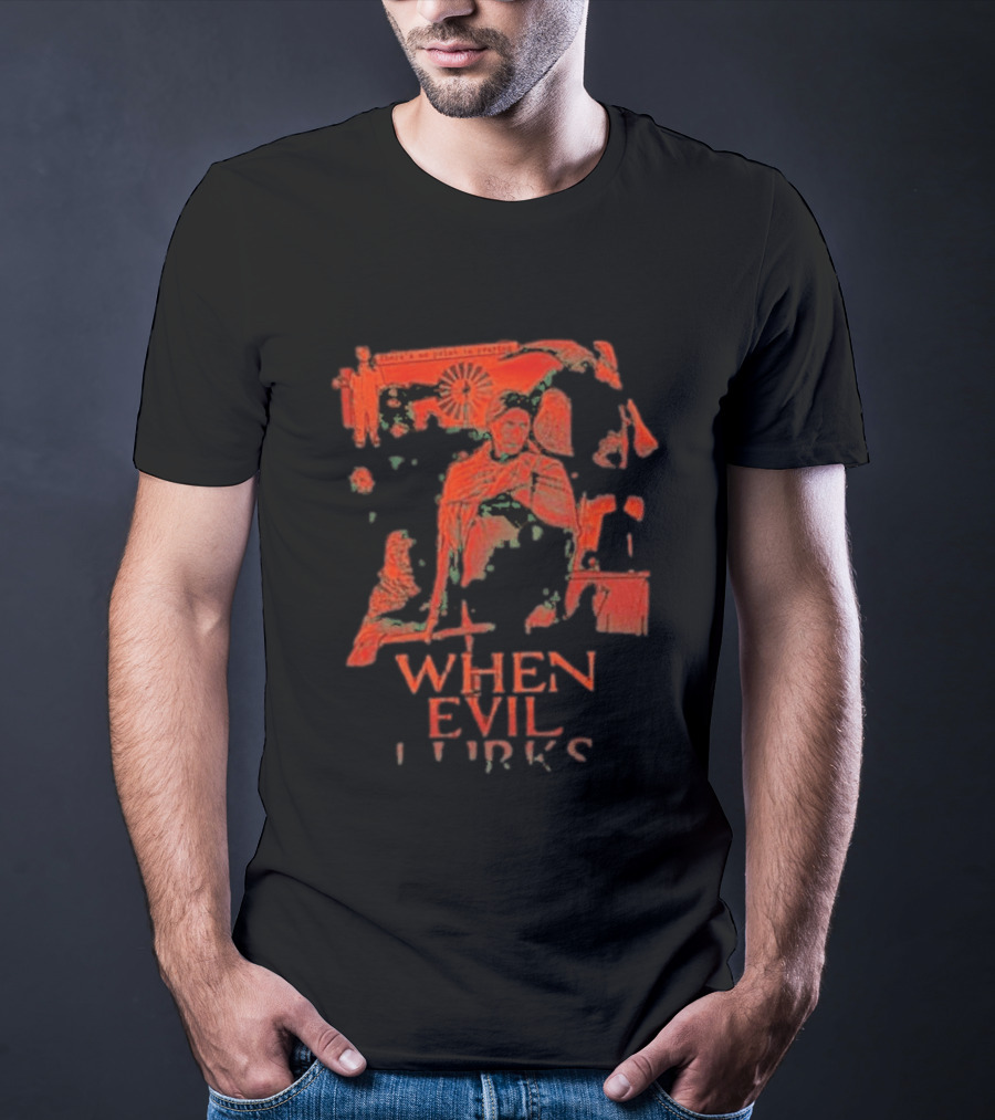 When Evil Lurks Wrath Of God Retro Red T-Shirt