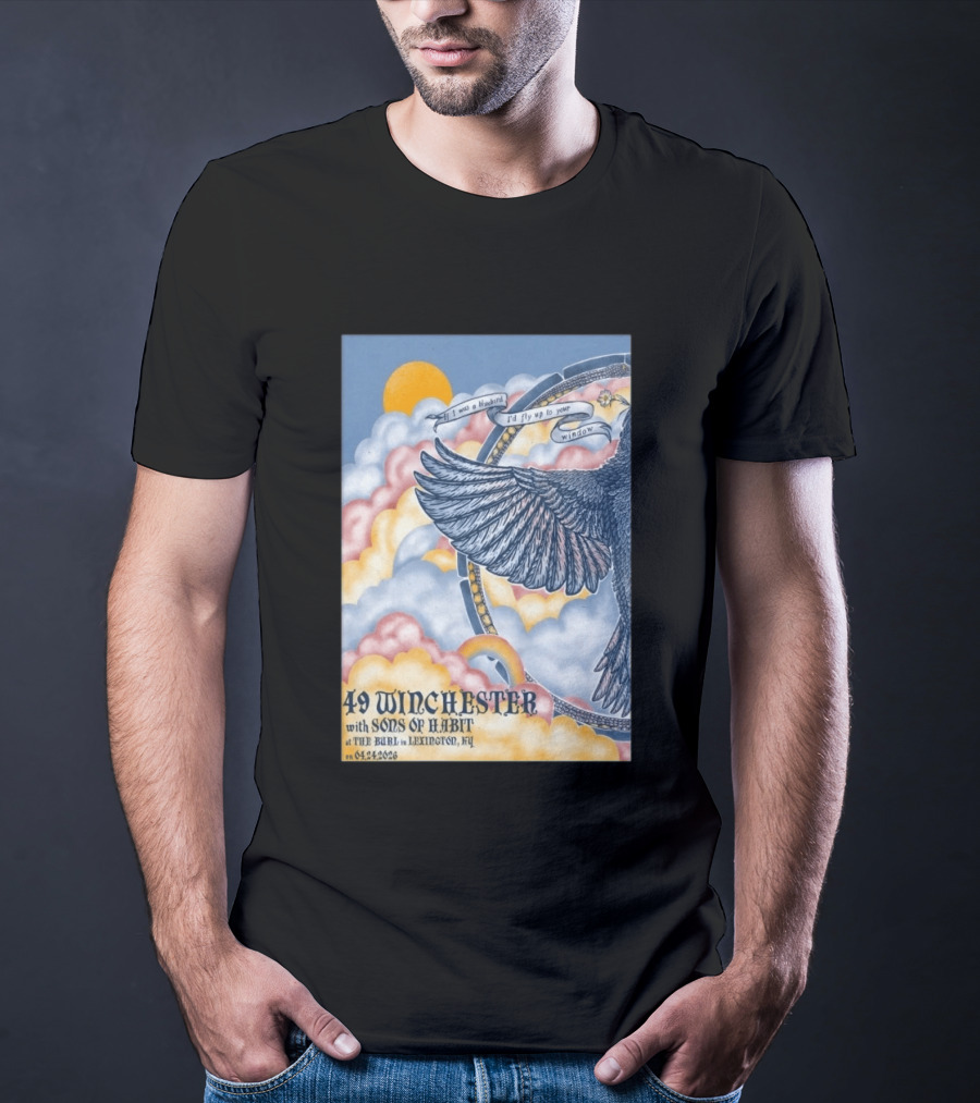 49 Winchester Sons Of Habit The Burl Lexington KY April 24 2026 Bird And Cloud T-Shirt