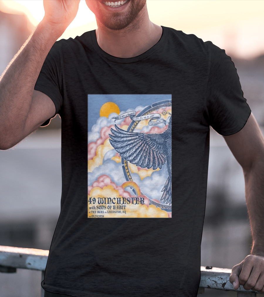49 Winchester Sons Of Habit The Burl Lexington KY April 24 2026 Bird And Cloud T-Shirt