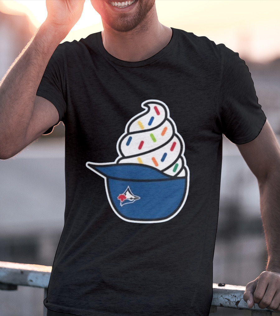2026 Blue Jays Ice Cream Helmet Toronto Baseball Fan Cap Sundae T-Shirt