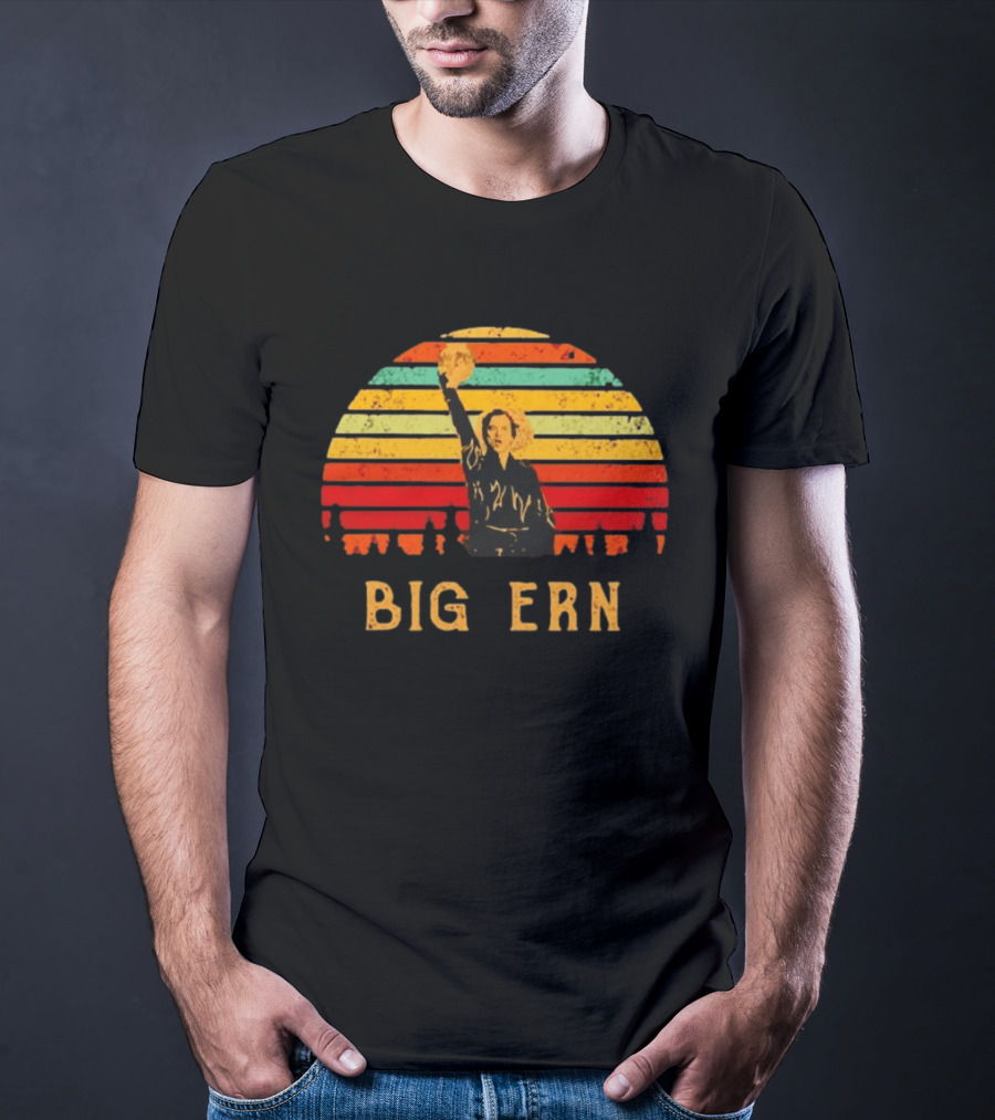 Big Ern Retro Sunset Bowling Victory Vintage 90s T-Shirt