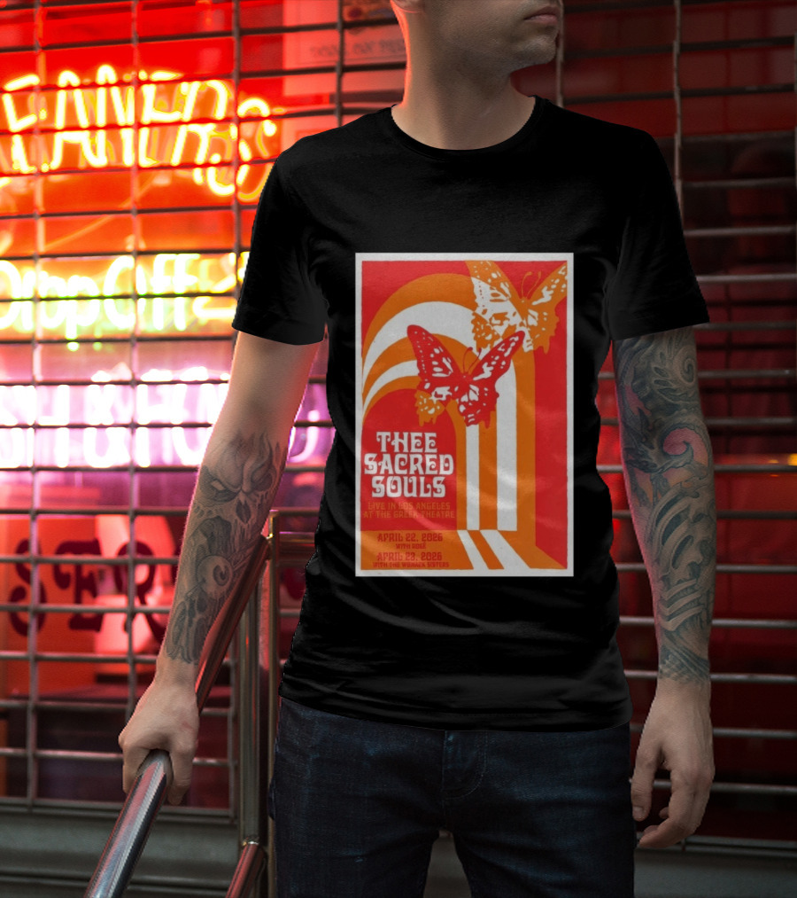 Thee Sacred Souls Live In Los Angeles At The Greek Theatre April 22 23 2026 With Rioghan Womack Sisters T-Shirt