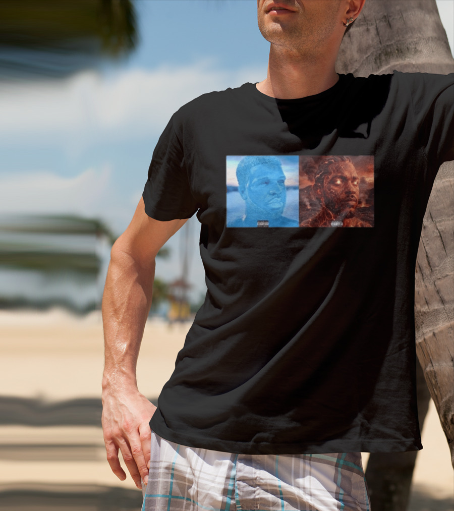 Drake Iceman Kendrick Lamar Fireman Album Cover Mashup T-Shirt