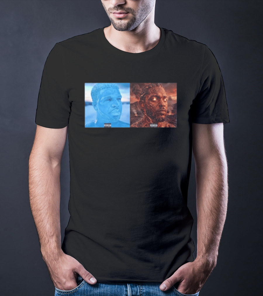 Drake Iceman Kendrick Lamar Fireman Album Cover Mashup T-Shirt