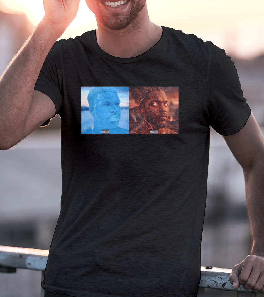 Drake Iceman Kendrick Lamar Fireman Album Cover Mashup T-Shirt