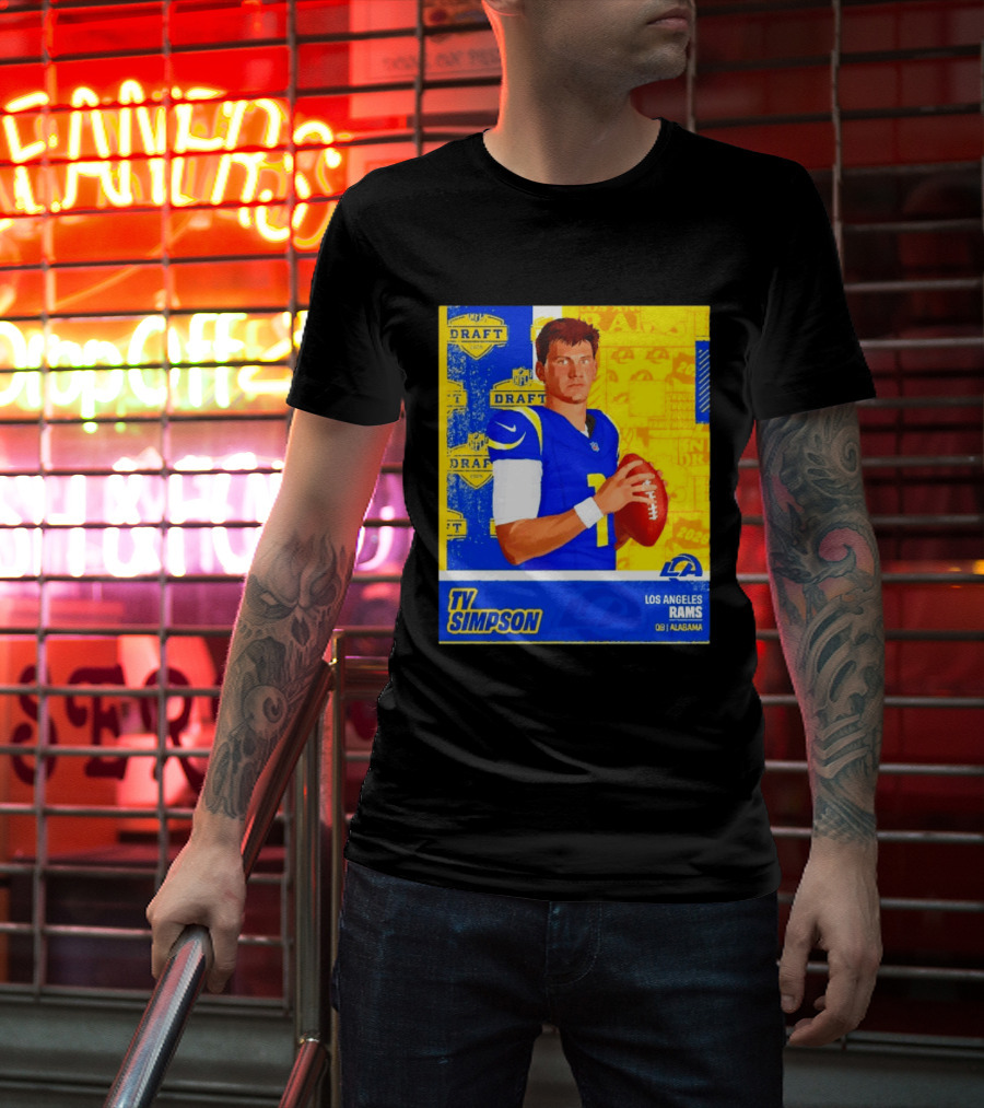 Ty Simpson Los Angeles Rams NFL Draft 2026 Quarterback Alabama T-Shirt